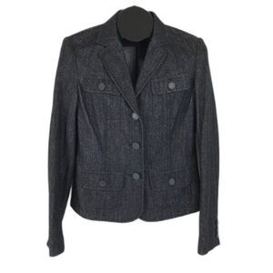 ADEC 2 by Philippe ADEC Button Down Blazer Women's Size 8 Wool Blend Pockets